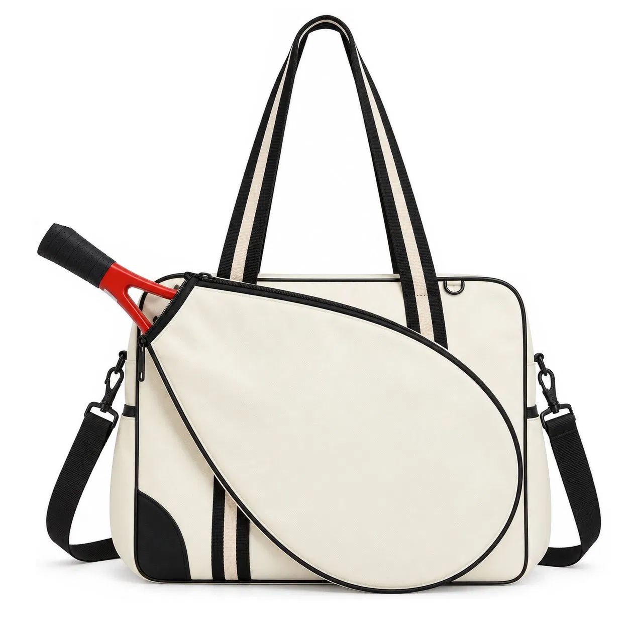 Custom Polyester Tennis Badminton Racket Tote Bag with Wet Dry Separation