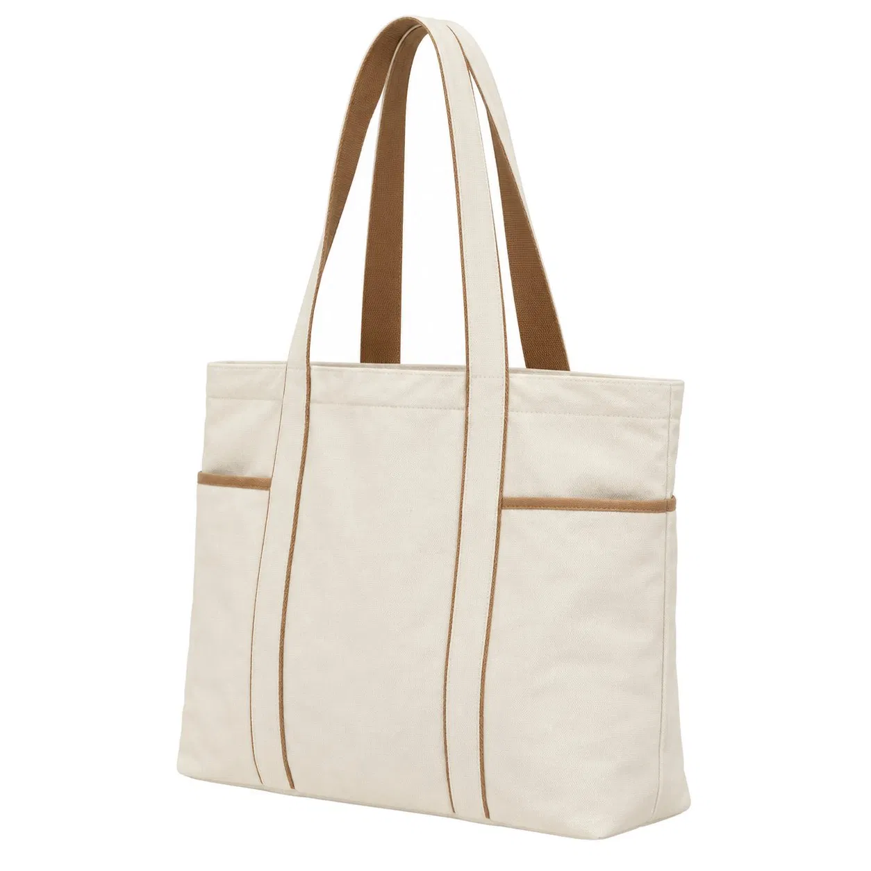 Custom Lightweight Nylon Daily Tote Bag with Pockets for Work and Travel