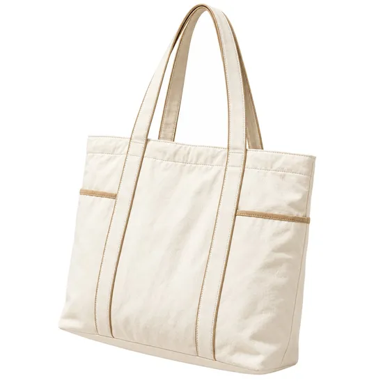 Custom Lightweight Nylon Daily Tote Bag with Pockets for Work and Travel
