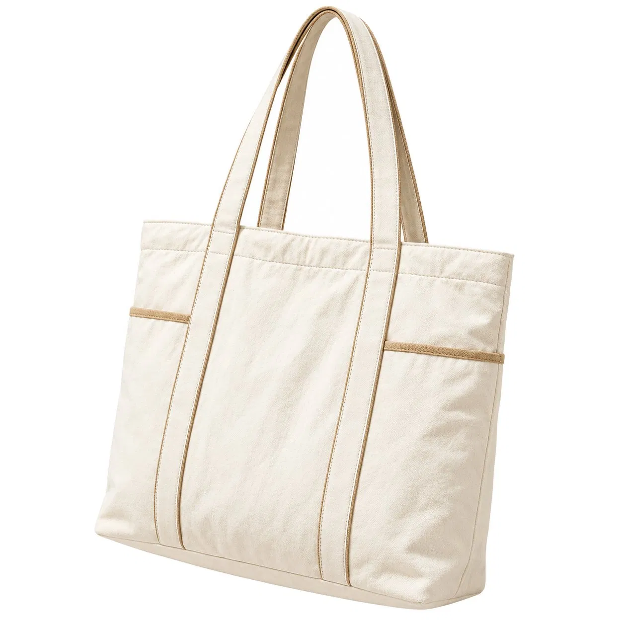 Custom Lightweight Nylon Daily Tote Bag with Pockets for Work and Travel