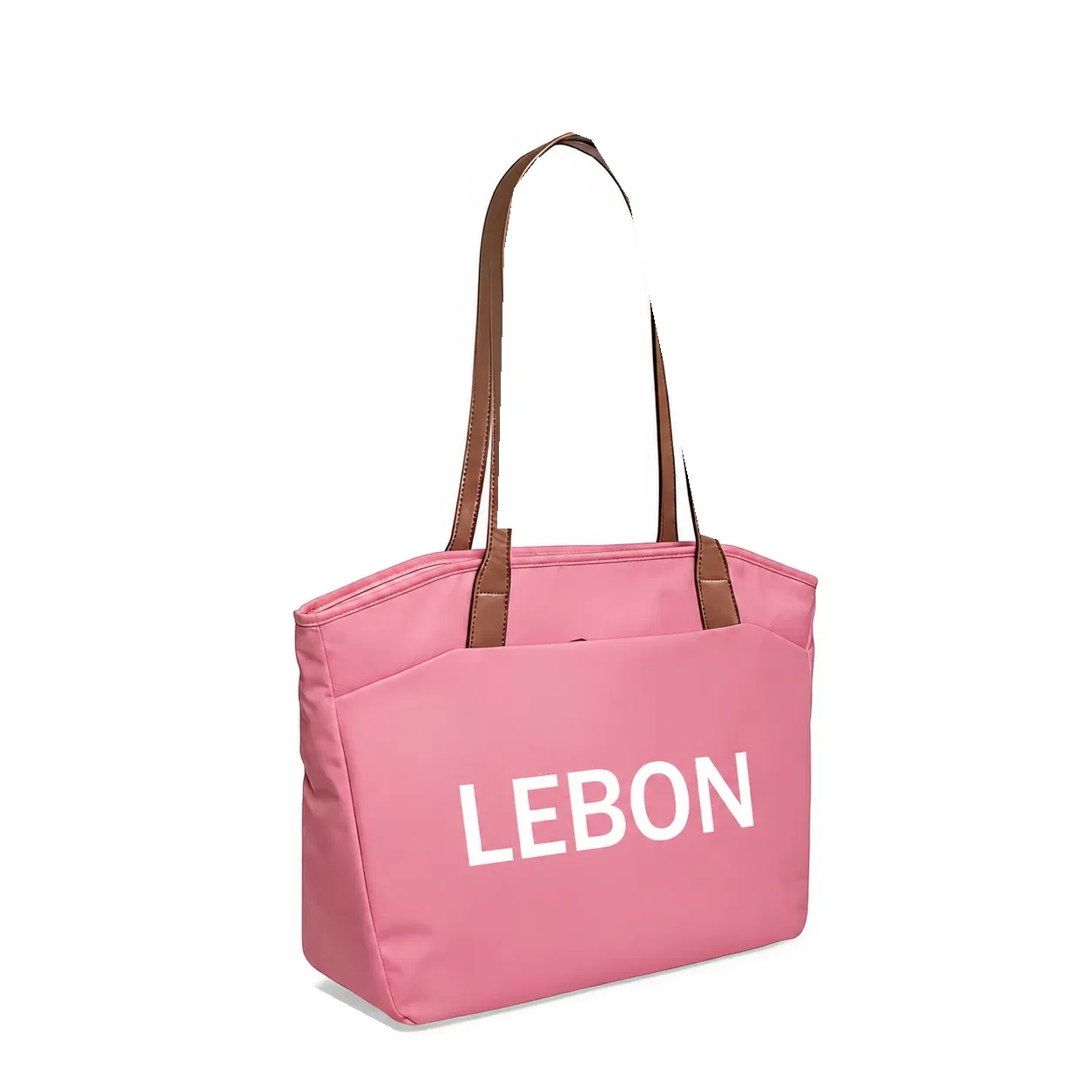 Custom Lightweight Nylon Laptop Tote Bag with Luggage Sleeve for Work and Travel