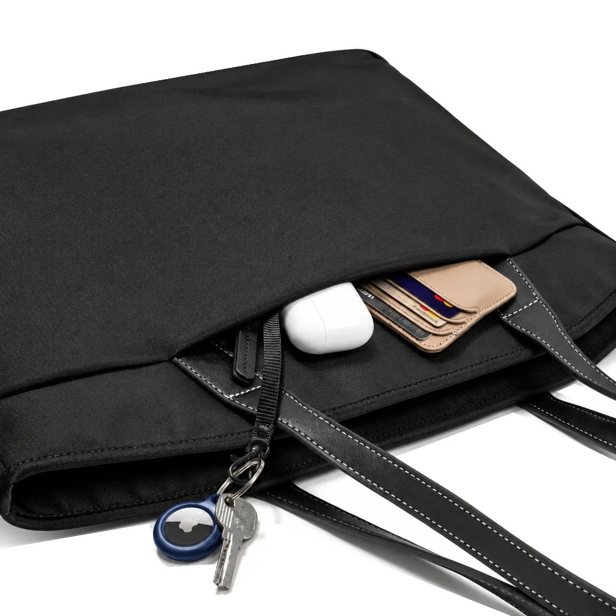 Custom Lightweight Nylon Laptop Tote Bag with Luggage Sleeve for Work and Travel