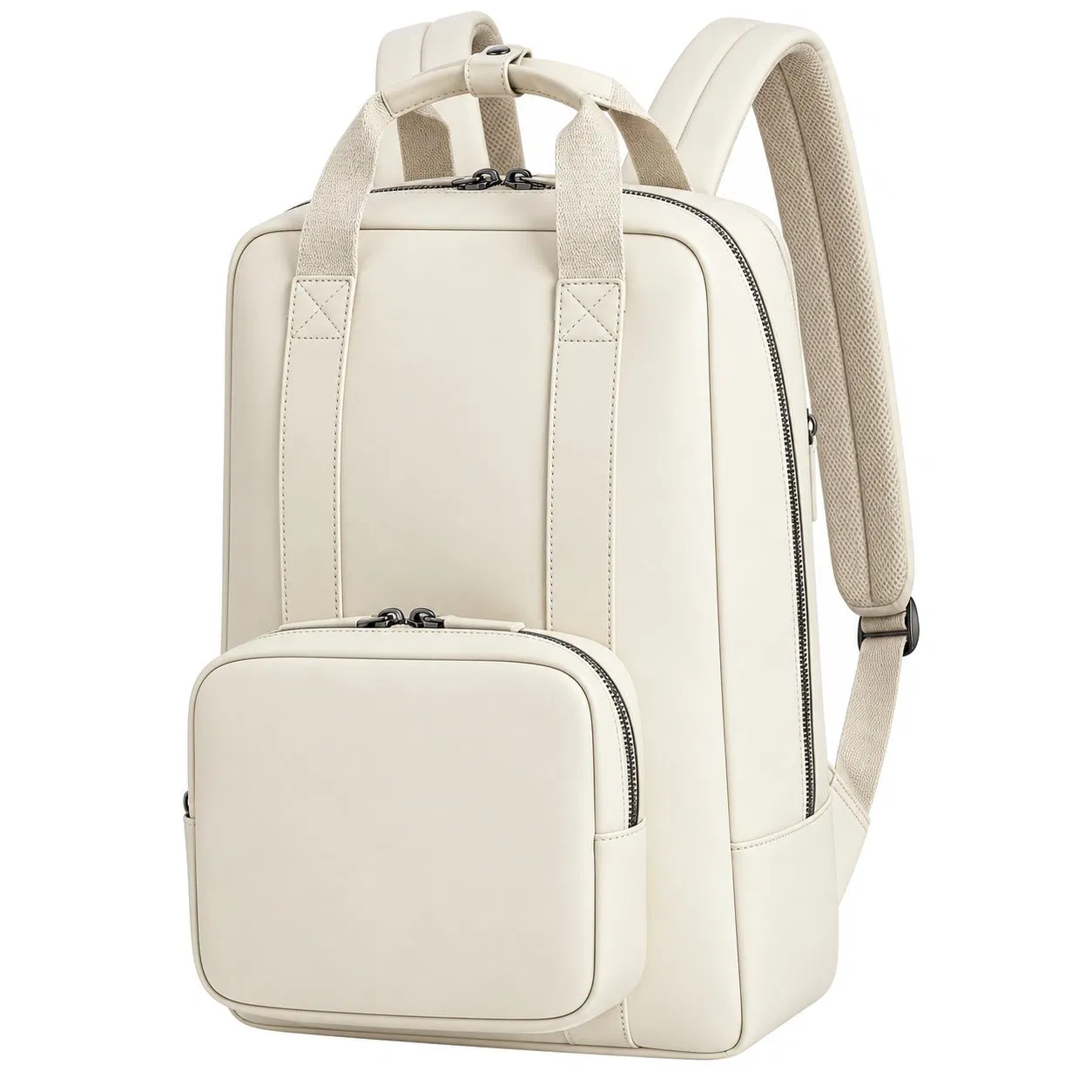 Custom Lightweight Business Laptop Backpack with Detachable Pouch and Luggage Sleeve