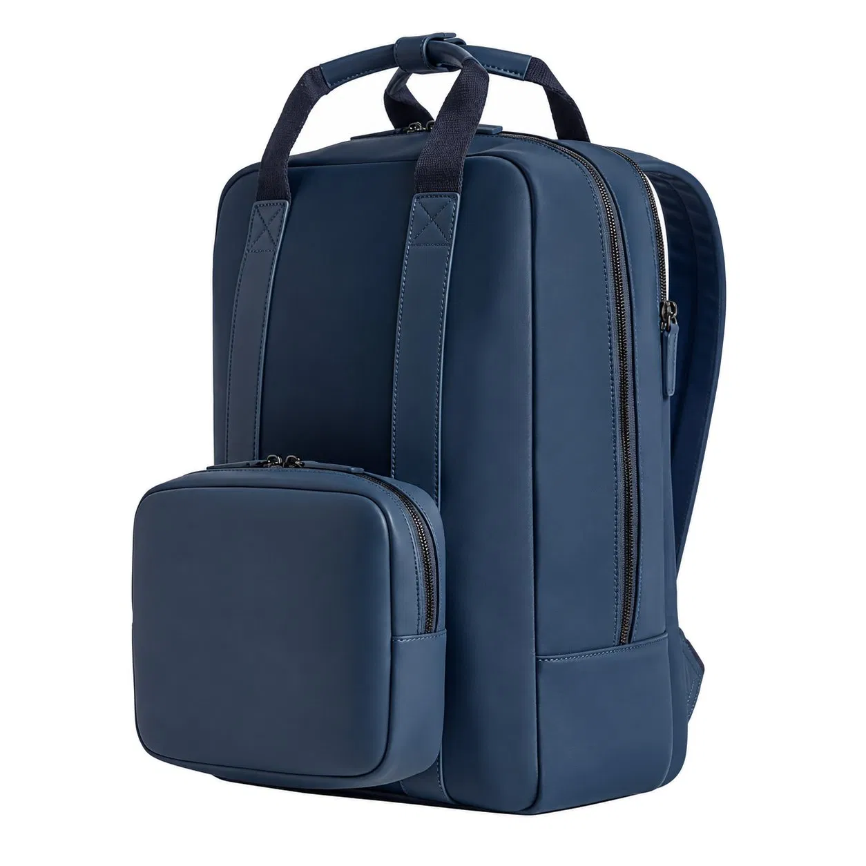 Custom Lightweight Business Laptop Backpack with Detachable Pouch and Luggage Sleeve