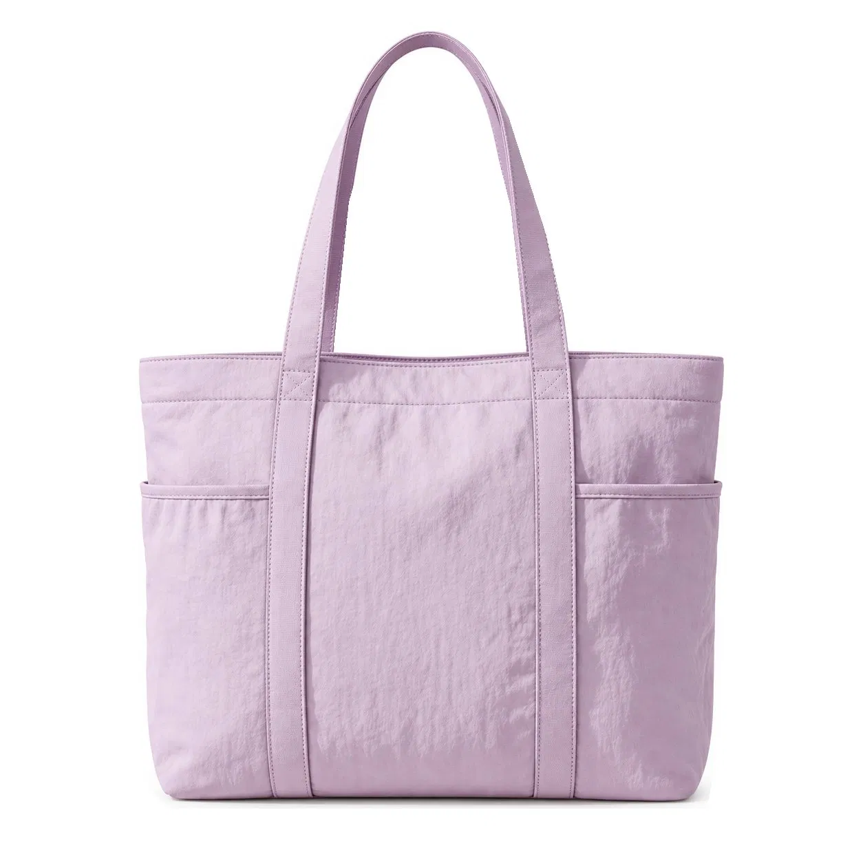 Custom Large Nylon Daily Tote Bag with Pockets for Work Travel and Shopping