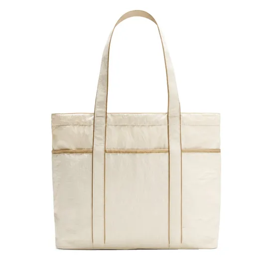 Custom Large Nylon Daily Tote Bag with Pockets for Work Travel and Shopping