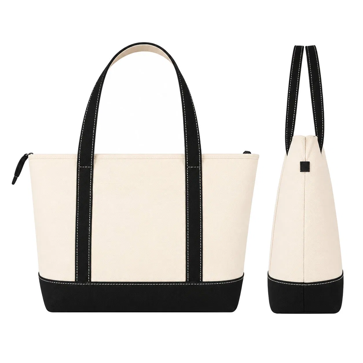 Custom Large Capacity Canvas Tote Bag for Office College Travel and Shopping
