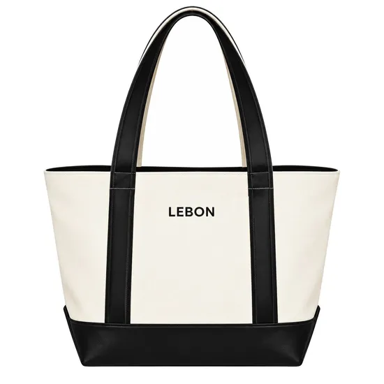Custom Large Capacity Canvas Tote Bag for Office College Travel and Shopping