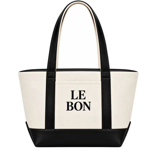 Custom Large Capacity Canvas Shoulder Tote Bag for Women Daily Travel and Work