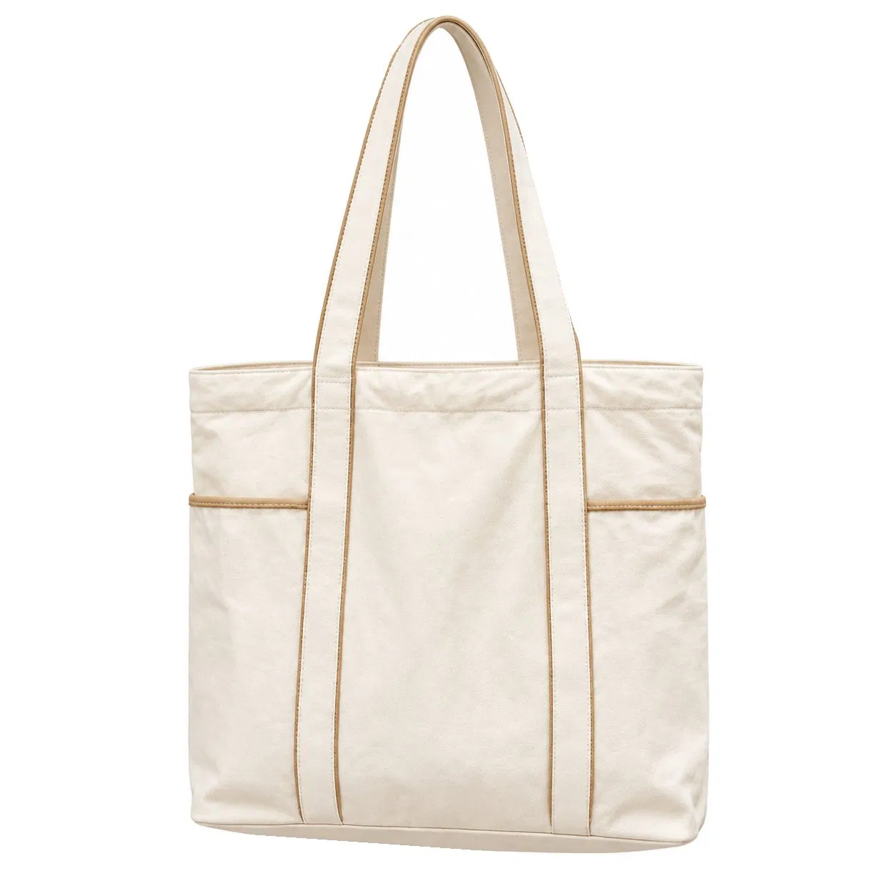 Custom Large Waterproof Nylon Shoulder Tote Bag with Zipper for Daily Shopping and Travel