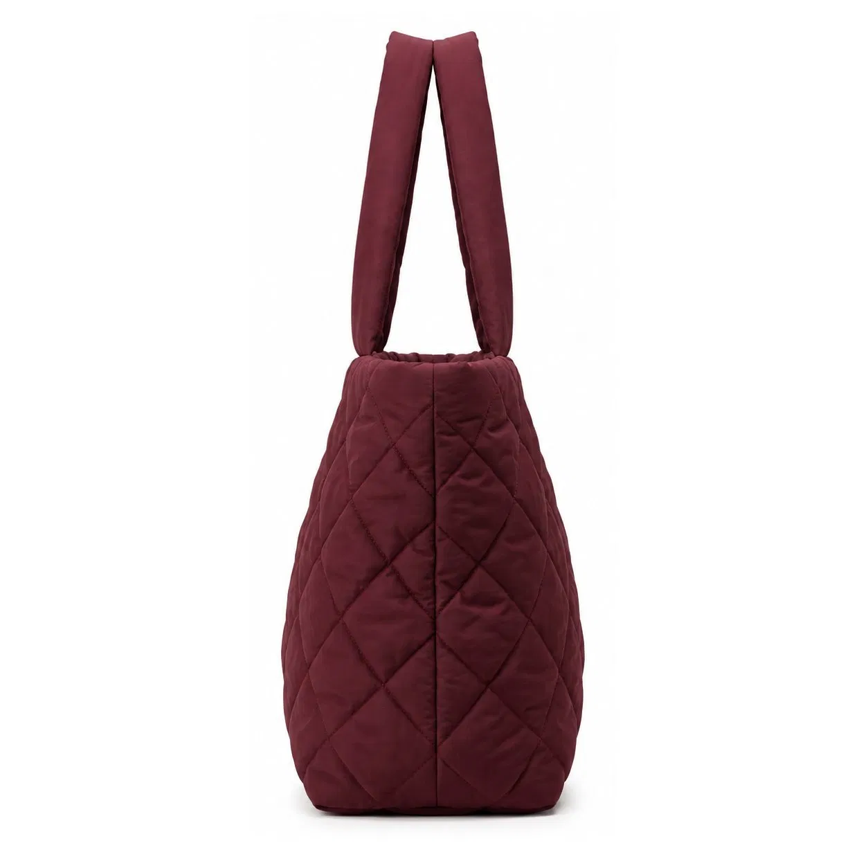 Custom Quilted Nylon Puffer Tote Bag with Multiple Compartments