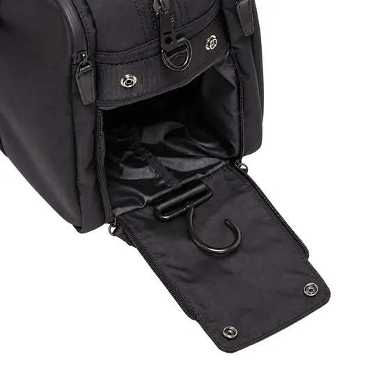 Custom Nylon Gym Duffel Travel Bag with Shoe Compartment and Adjustable Strap