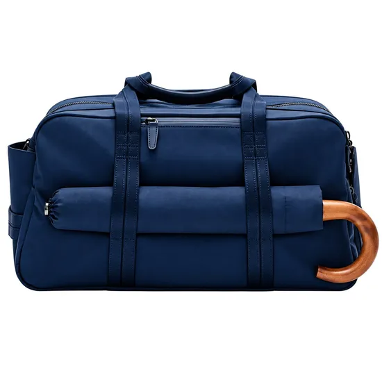 Custom Nylon Gym Duffel Travel Bag with Shoe Compartment and Adjustable Strap