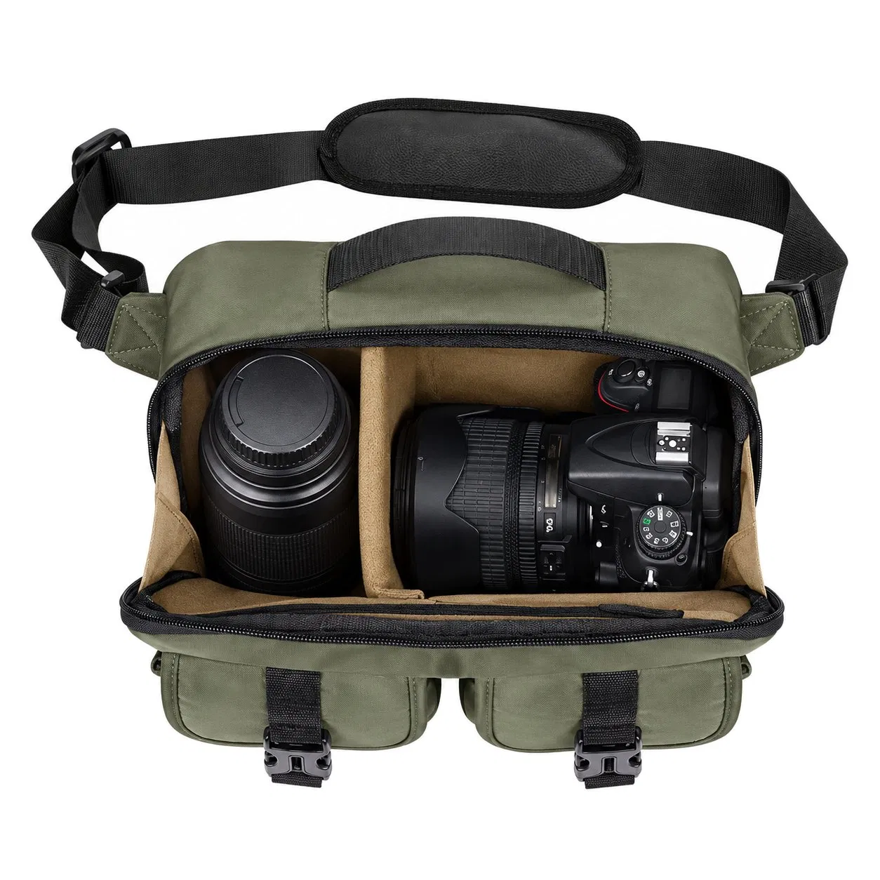 Custom Padded Crossbody DSLR Mirrorless Camera Shoulder Bag
