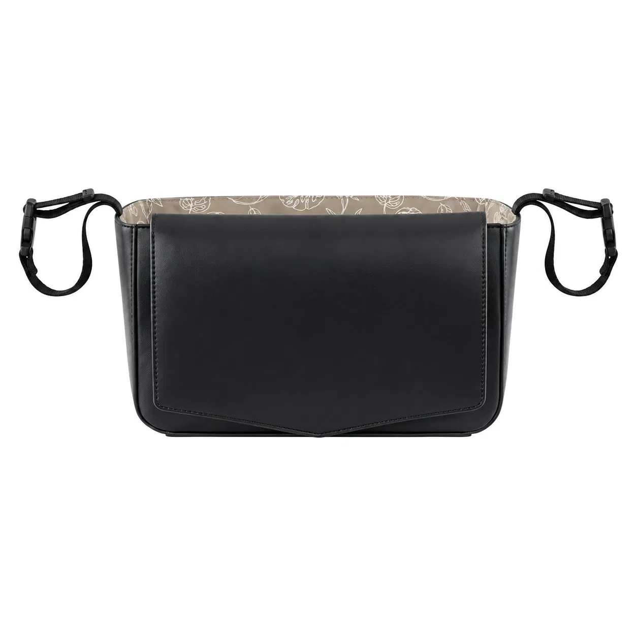 Custom PU Baby Stroller Organizer Caddy Bag with Insulated Cup Holder