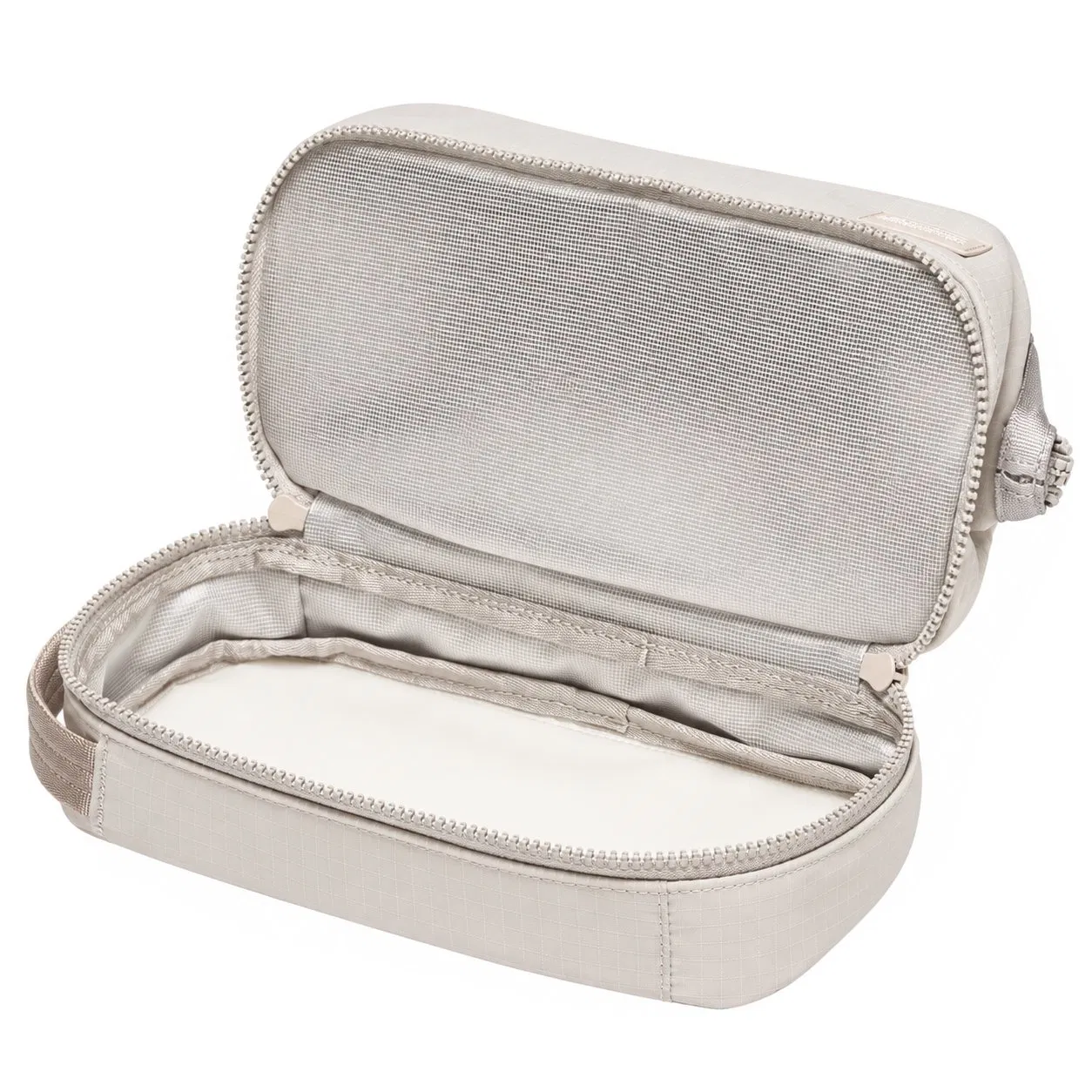 Custom Double Layer Nylon Travel Toiletry Bag Wet Dry Makeup Organizer