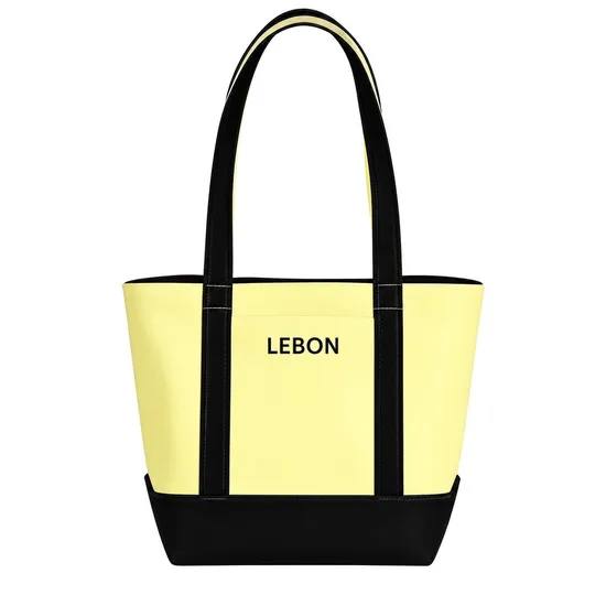 Custom Canvas Soft Tote Bag Water Resistant Shoulder Handbag for Daily Work Shopping