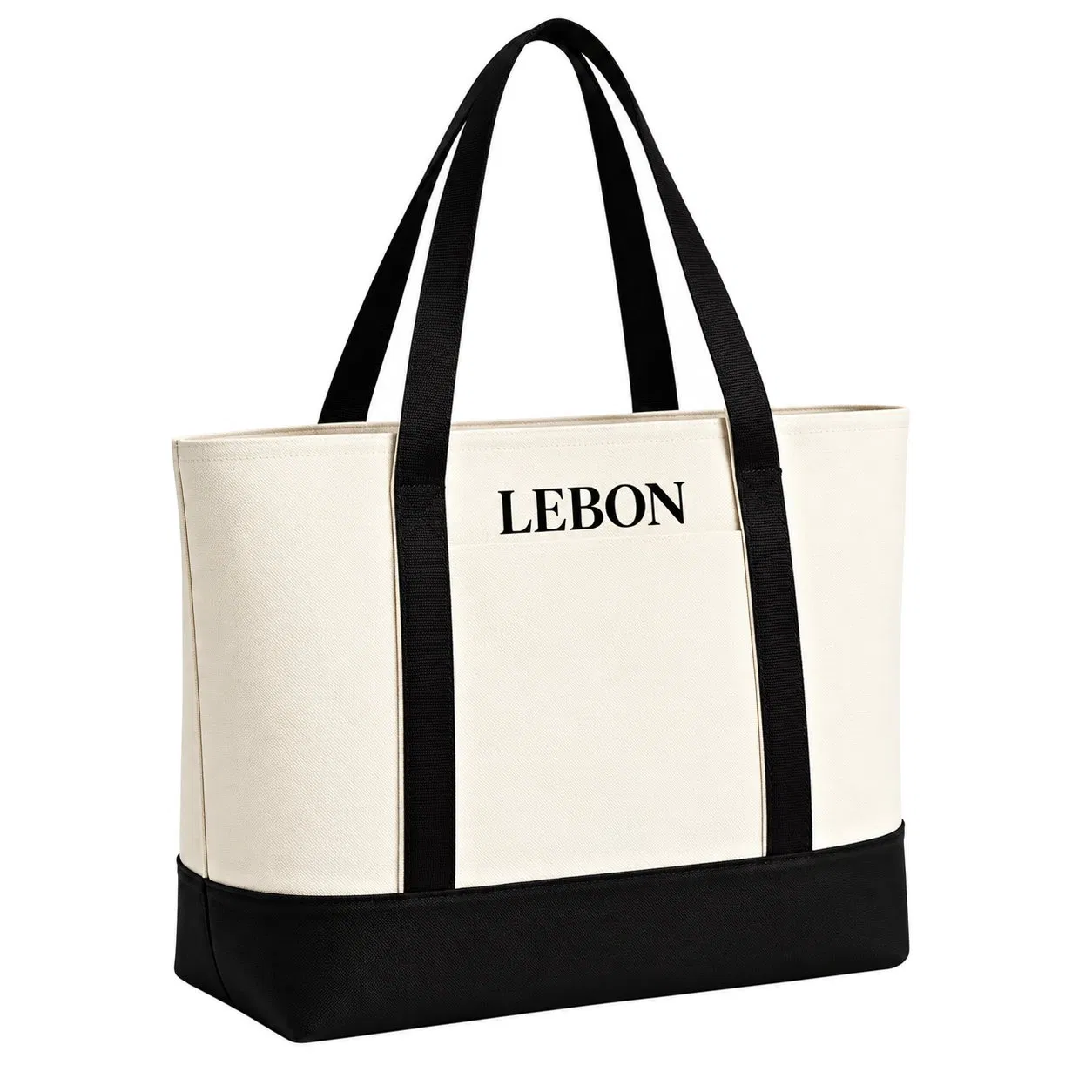 Custom Canvas Soft Tote Bag Water Resistant Shoulder Handbag for Daily Work Shopping