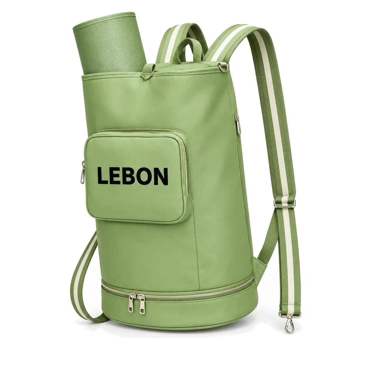 Custom Logo Lightweight Nylon Yoga Mat Holder Bag with Zipper Closure
