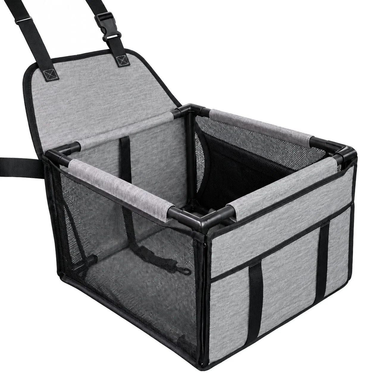 Custom Logo Waterproof Foldable Oxford Mesh Dog Car Seat Carrier Bag