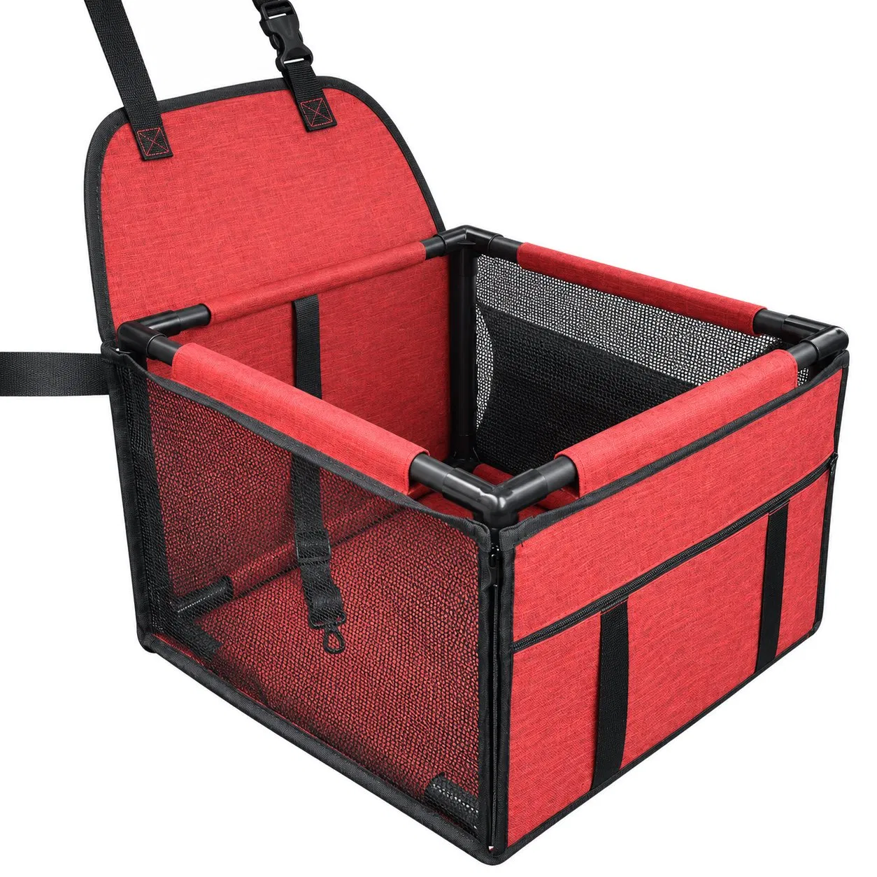Custom Logo Waterproof Foldable Oxford Mesh Dog Car Seat Carrier Bag