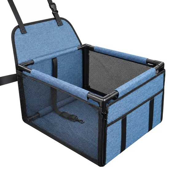 Custom Logo Waterproof Foldable Oxford Mesh Dog Car Seat Carrier Bag