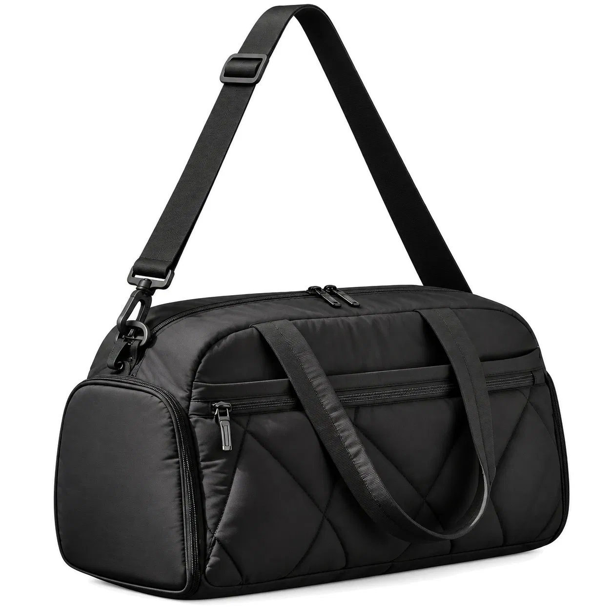 Custom Logo Polyester Travel Duffel Gym Bag with Shoe Compartment
