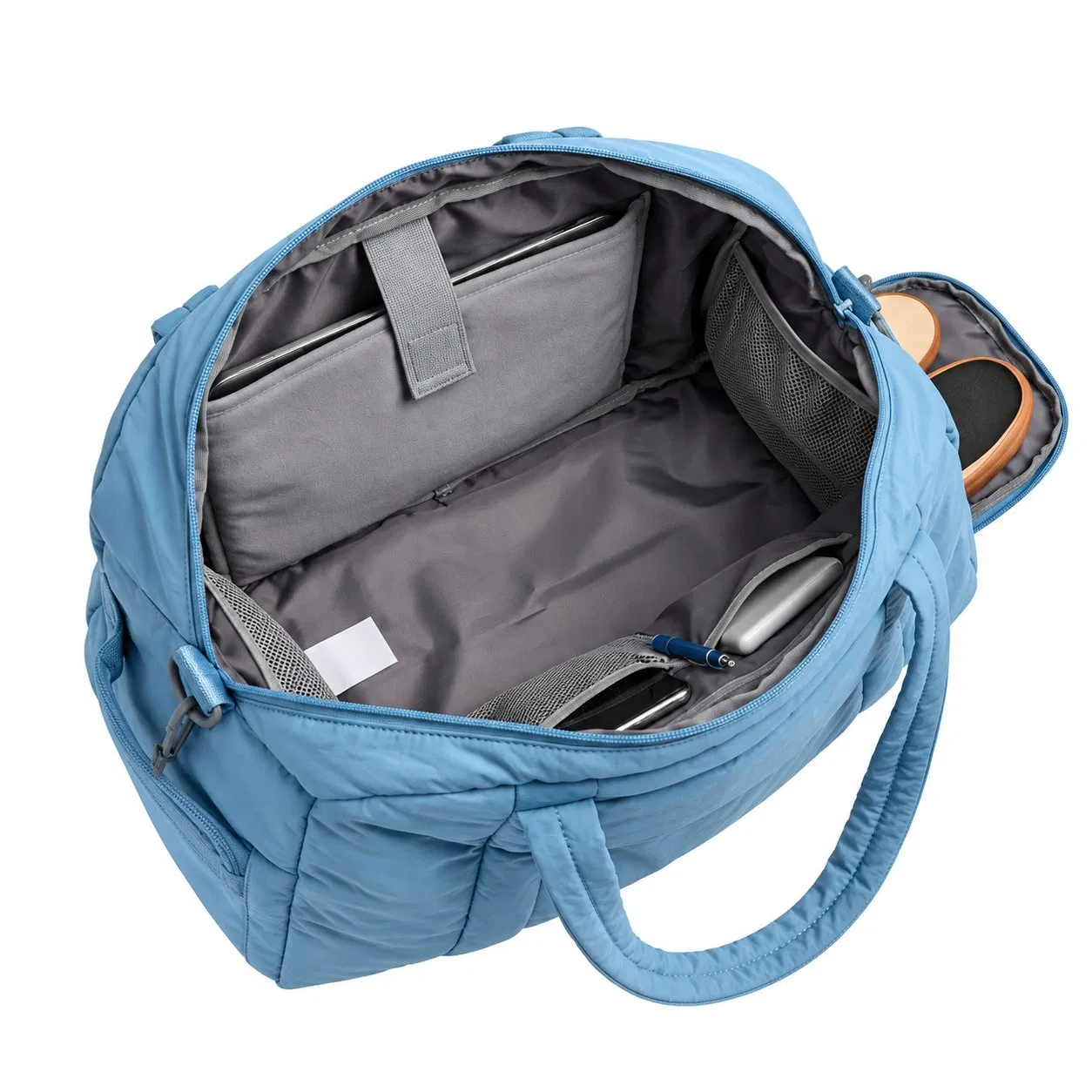 Custom Logo Lightweight Nylon Women Gym Travel Duffel Weekender Bag