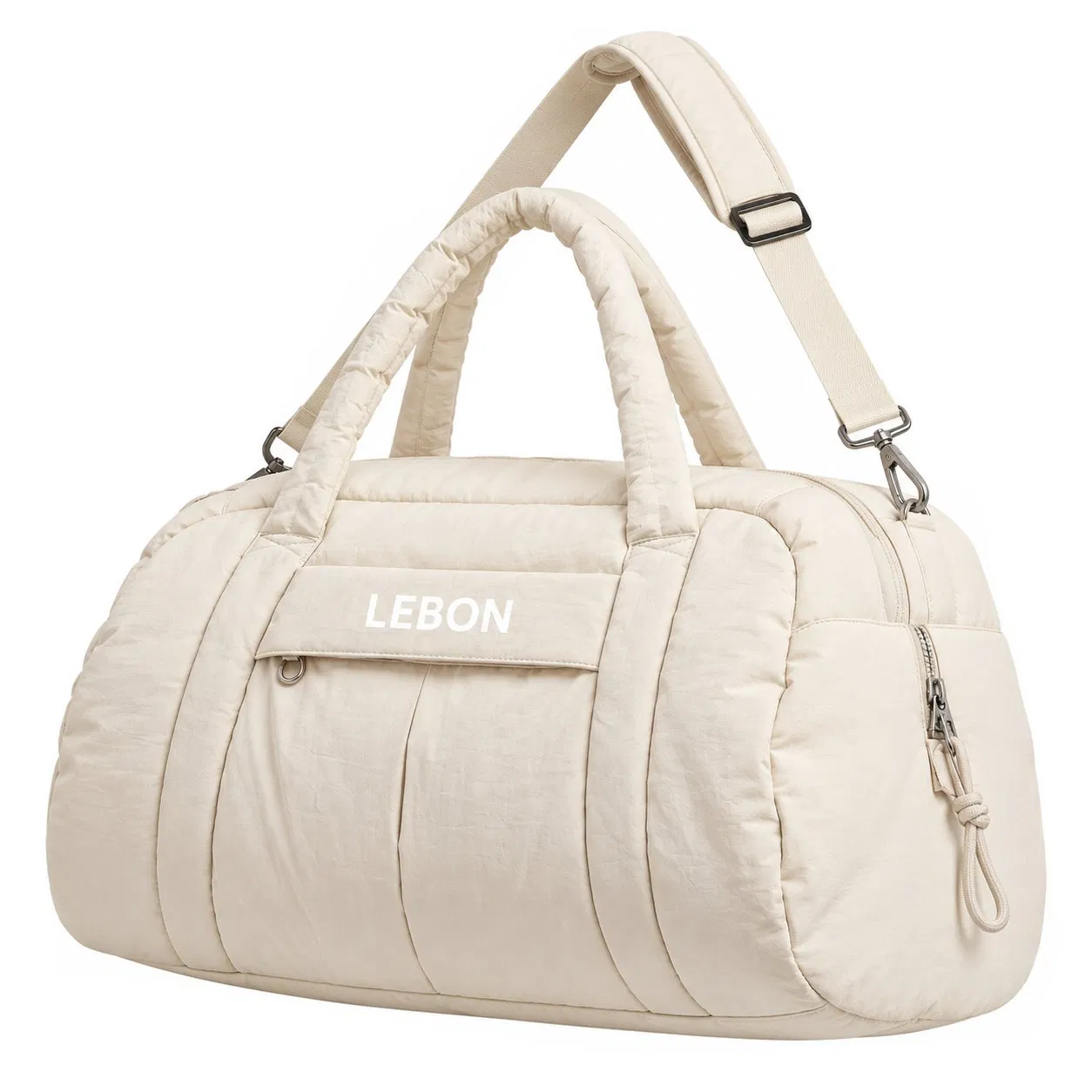 Custom Logo Lightweight Nylon Women Gym Travel Duffel Weekender Bag