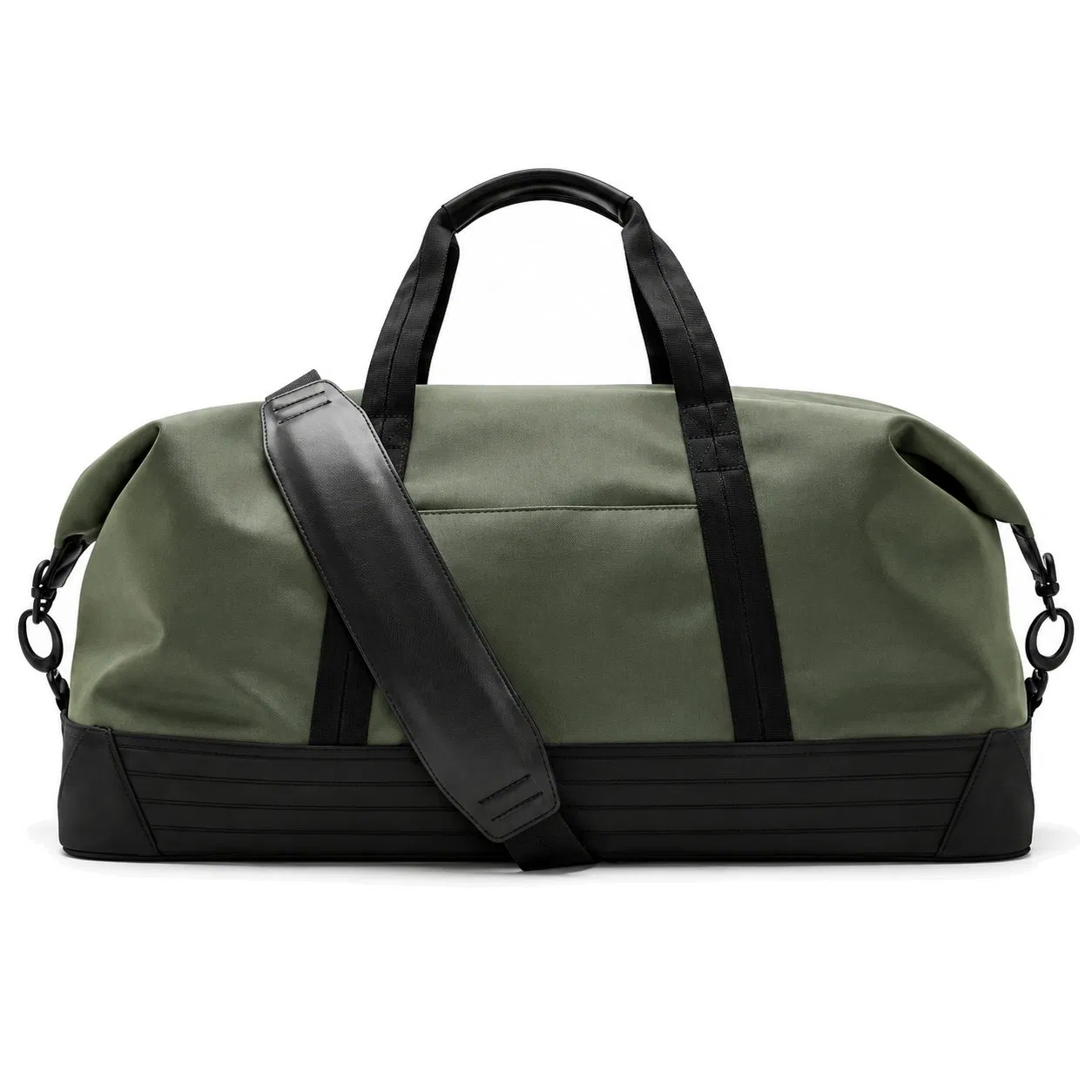 Custom Nylon Travel Weekender Duffel Bag with Shoe Compartment and Shoulder Strap