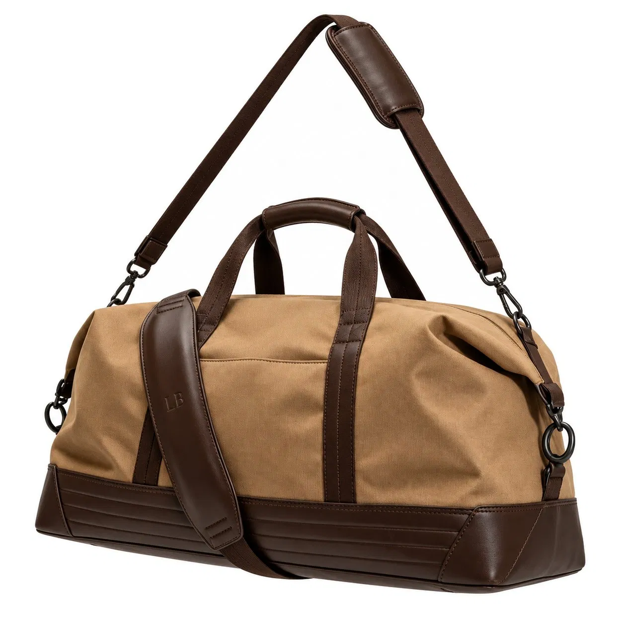 Custom Nylon Travel Weekender Duffel Bag with Shoe Compartment and Shoulder Strap
