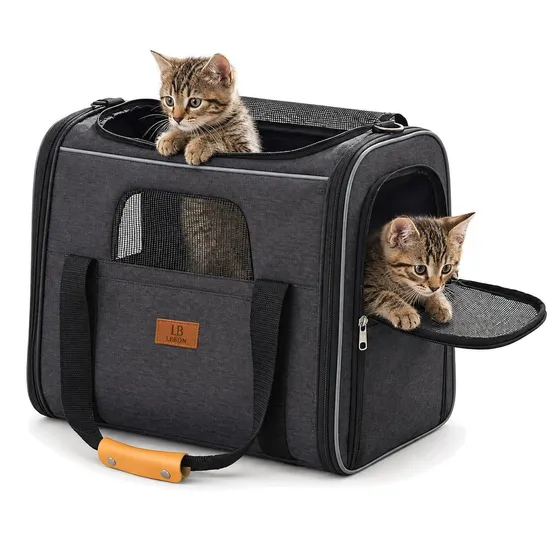 Lightweight Breathable Foldable Pet Travel Tote Carrier with Multi Carry Options