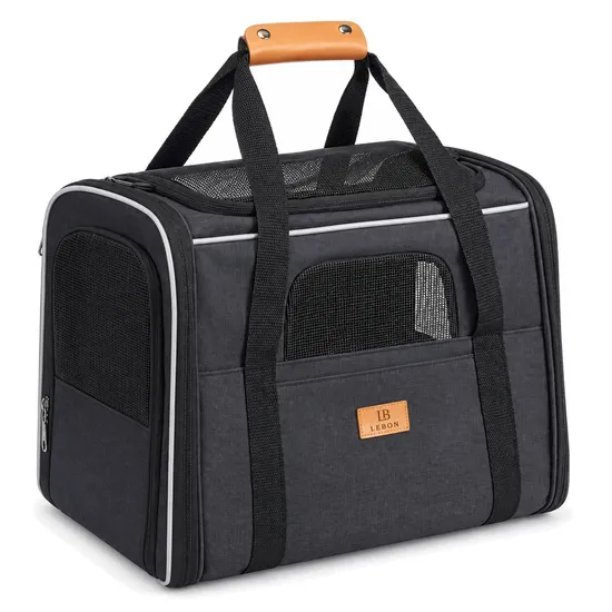 Lightweight Breathable Foldable Pet Travel Tote Carrier with Multi Carry Options