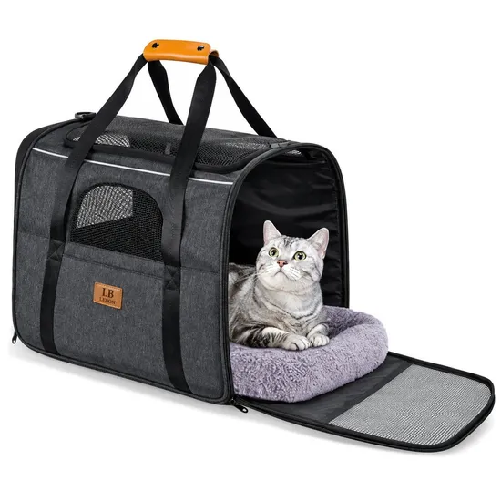 Lightweight Breathable Foldable Pet Travel Tote Carrier with Multi Carry Options