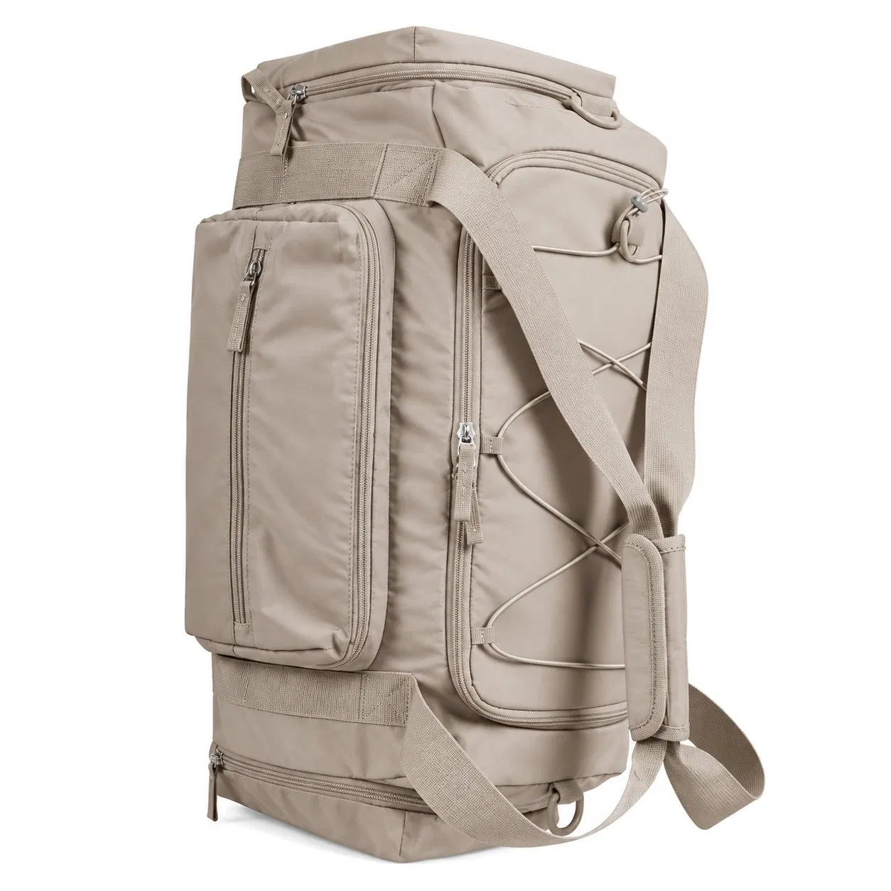 Lightweight Nylon Gym Travel Duffle Bag with Shoe Compartment and Wet Pocket