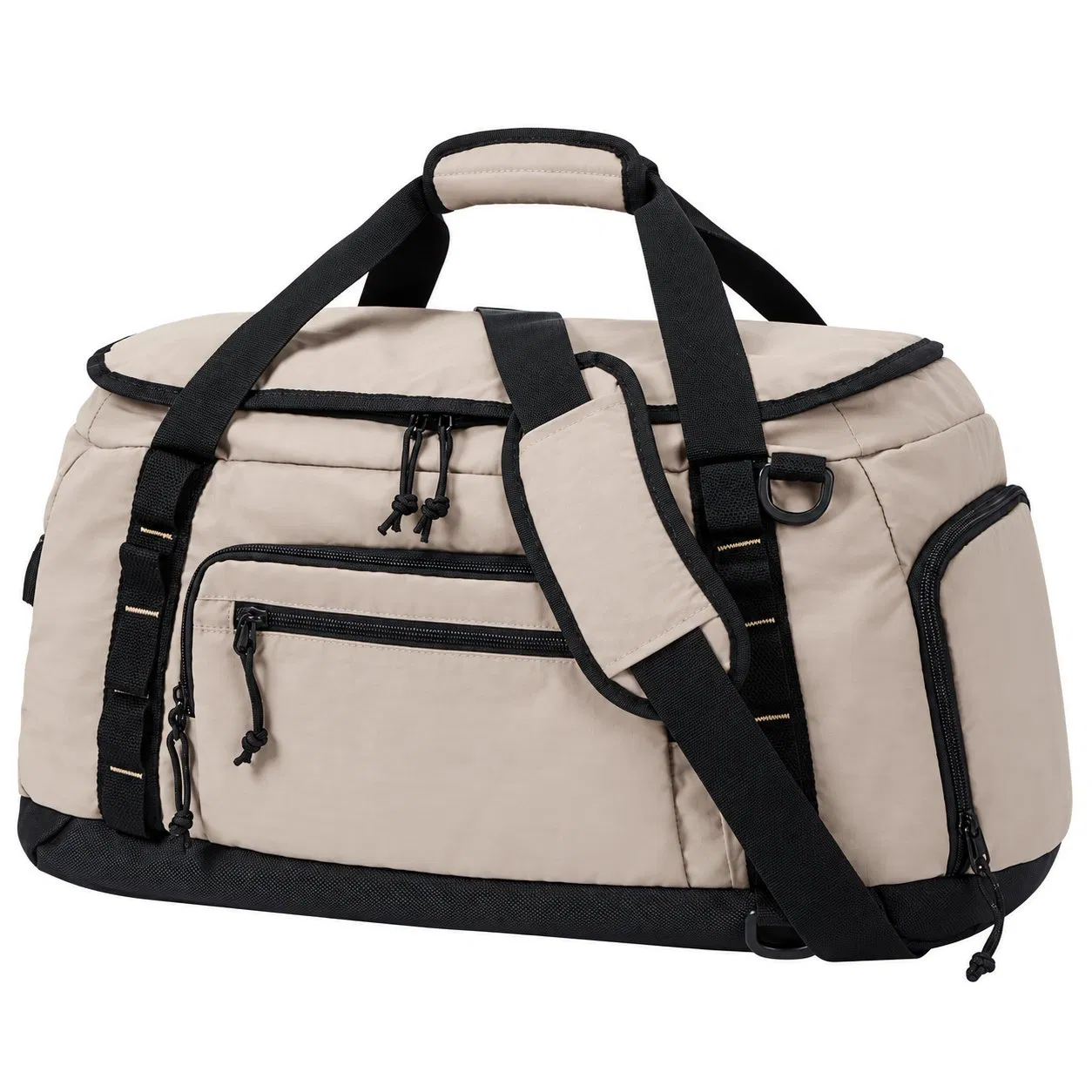 Lightweight Nylon Gym Travel Duffle Bag with Shoe Compartment and Wet Pocket
