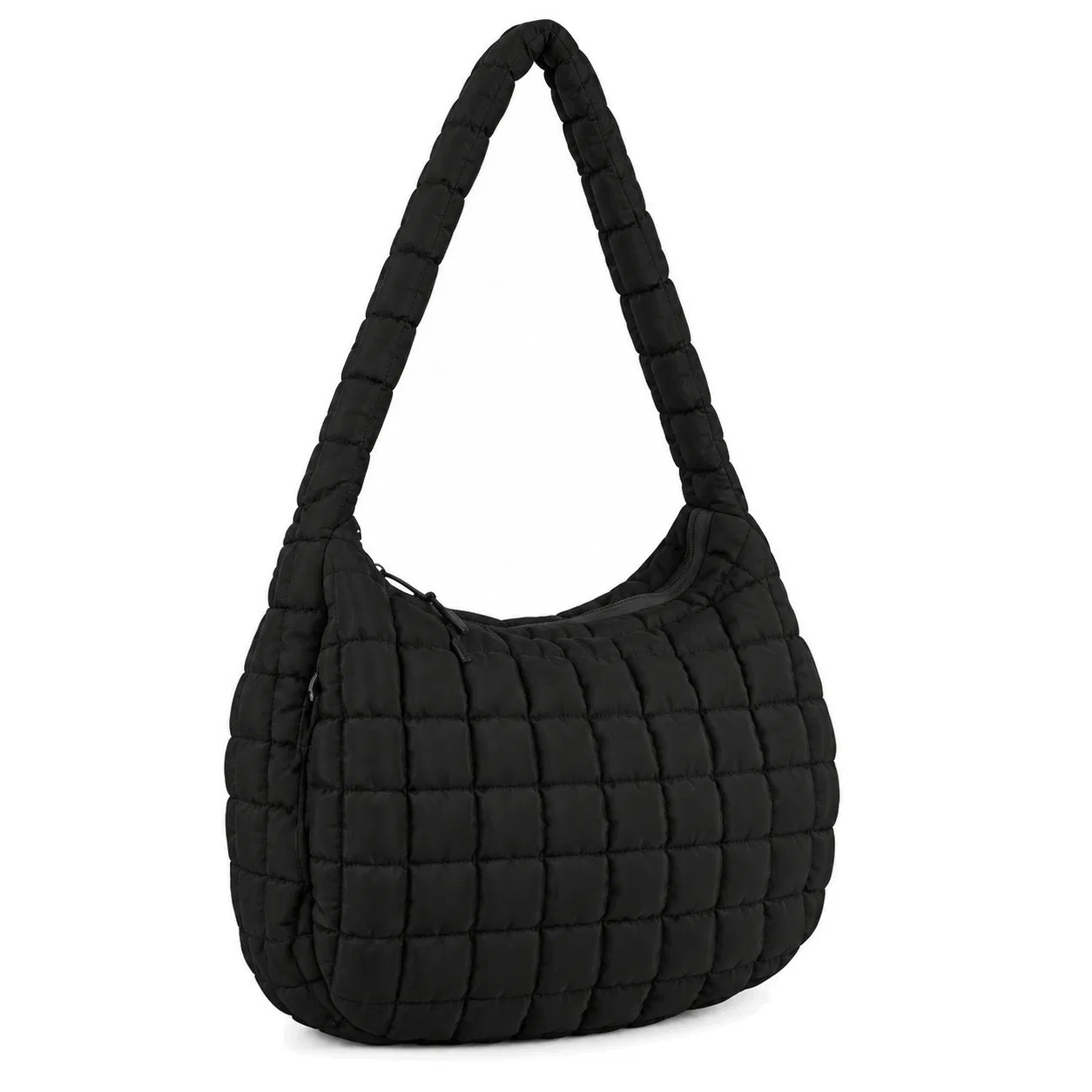 Lightweight Quilted Polyester Puffer Tote Bag with Shoulder Strap