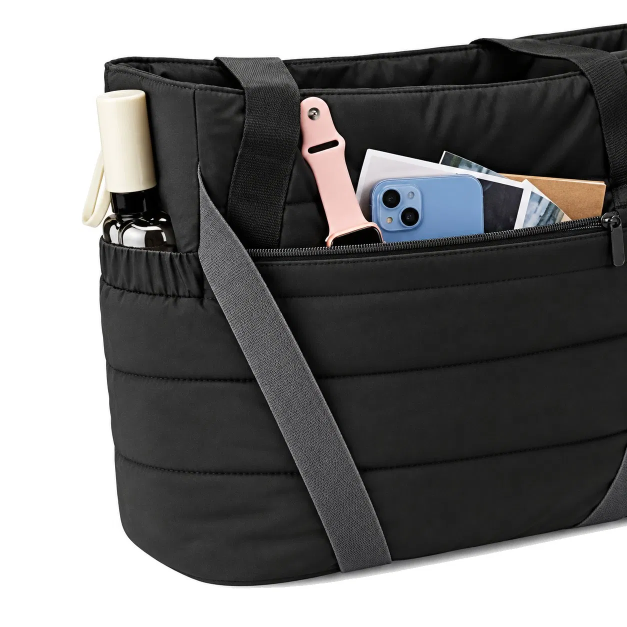Custom Water Resistant Yoga Mat Tote with Multiple Pockets and Shoulder Straps