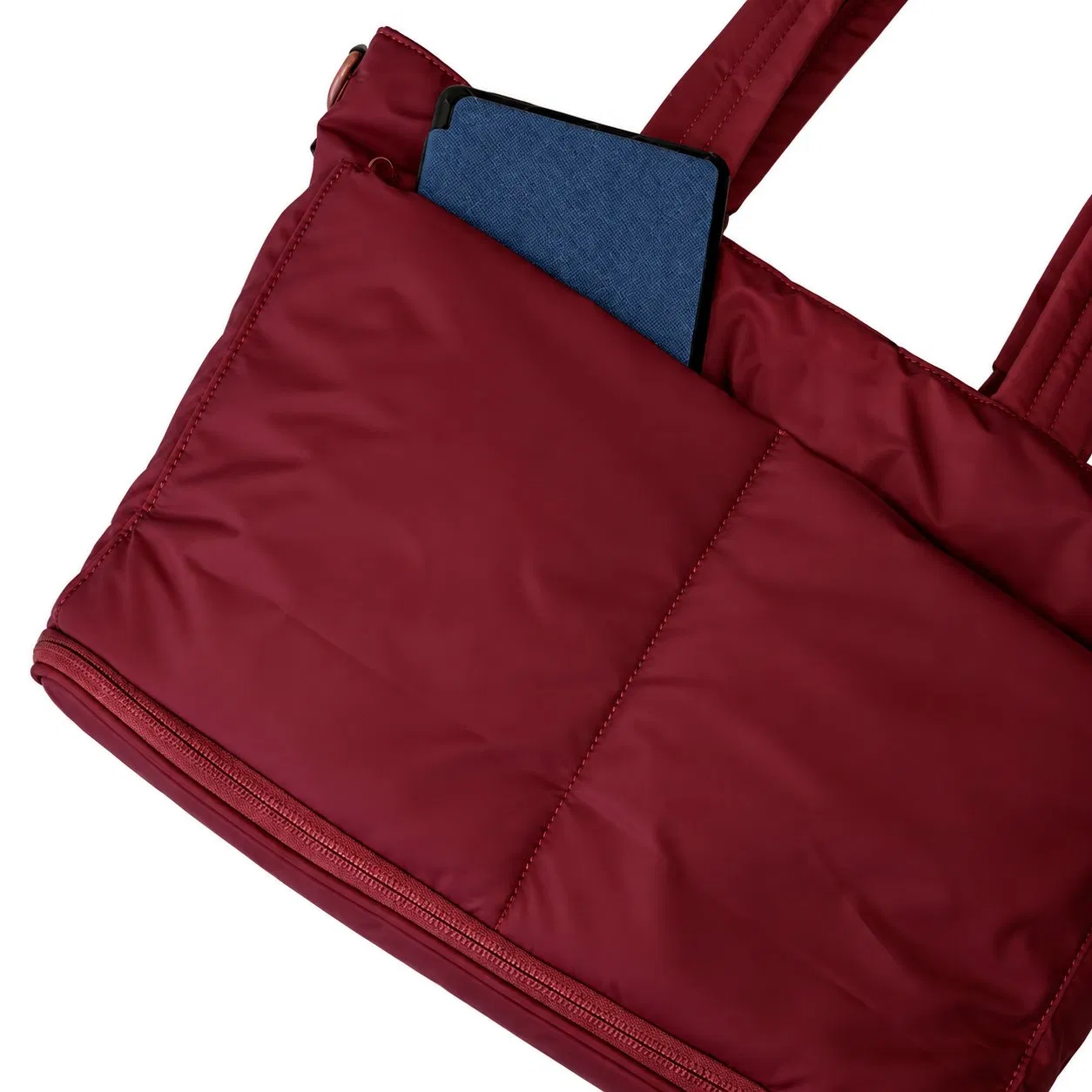 Lightweight Quilted Puffy Tote Bag with Shoulder Strap for Women Office Travel