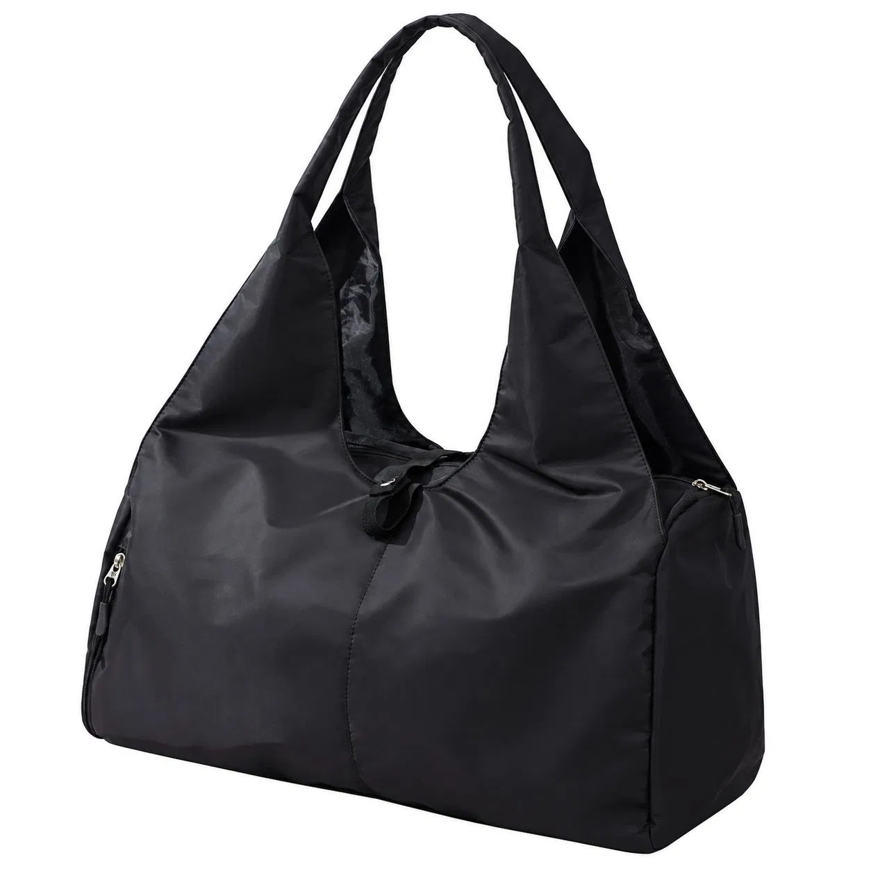 Foldable Nylon Travel Duffel Bag with Wet Dry Pocket and Shoe Compartment