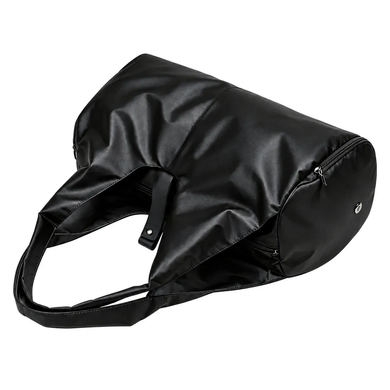 Foldable Nylon Travel Duffel Bag with Wet Dry Pocket and Shoe Compartment