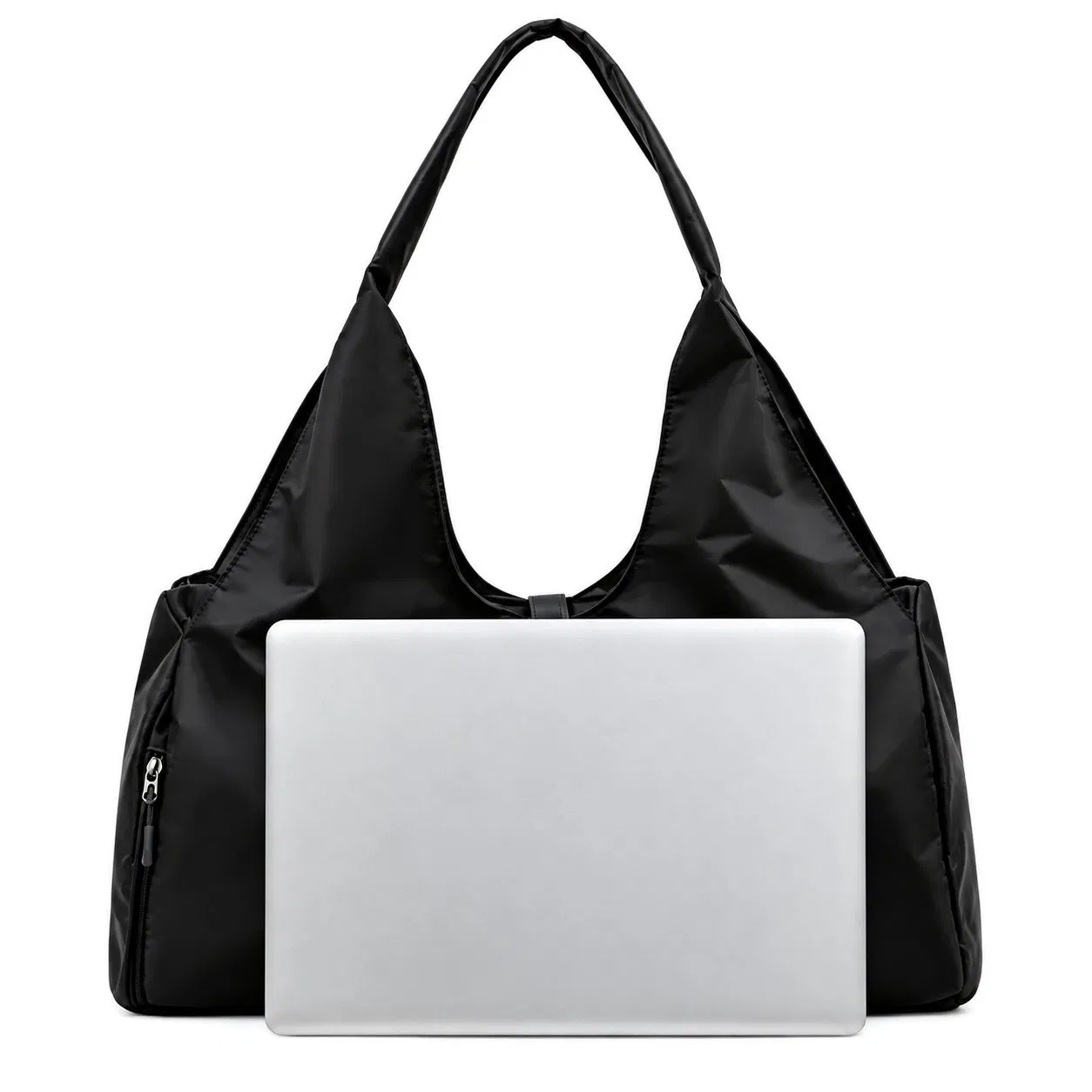 Foldable Nylon Travel Duffel Bag with Wet Dry Pocket and Shoe Compartment