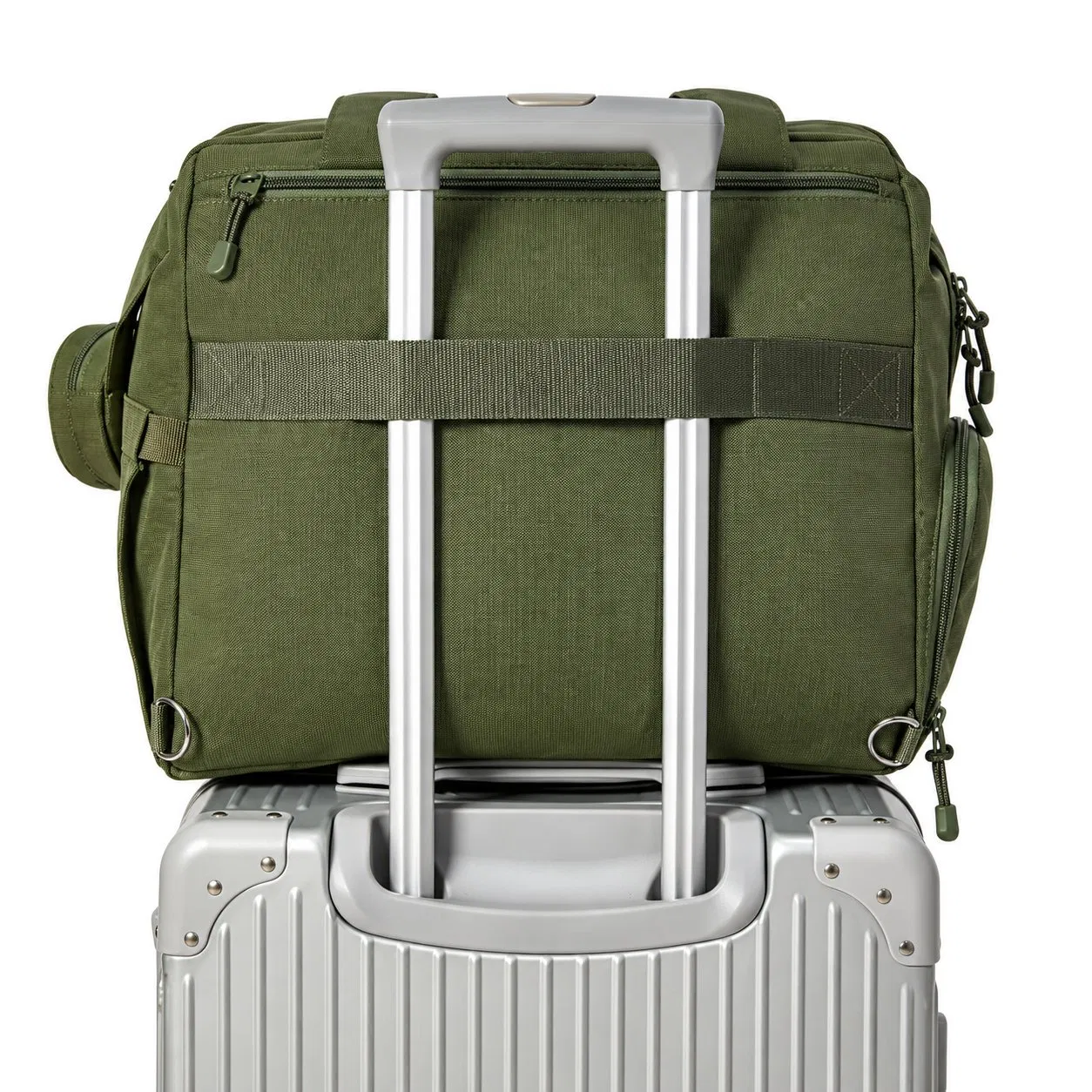 Convertible Nylon Diaper Tote Backpack with Insulated Bottle Holders