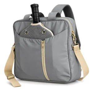 Nylon Pickleball Paddle Tote Bag with Insulated Pocket and Removable Shoe Bag