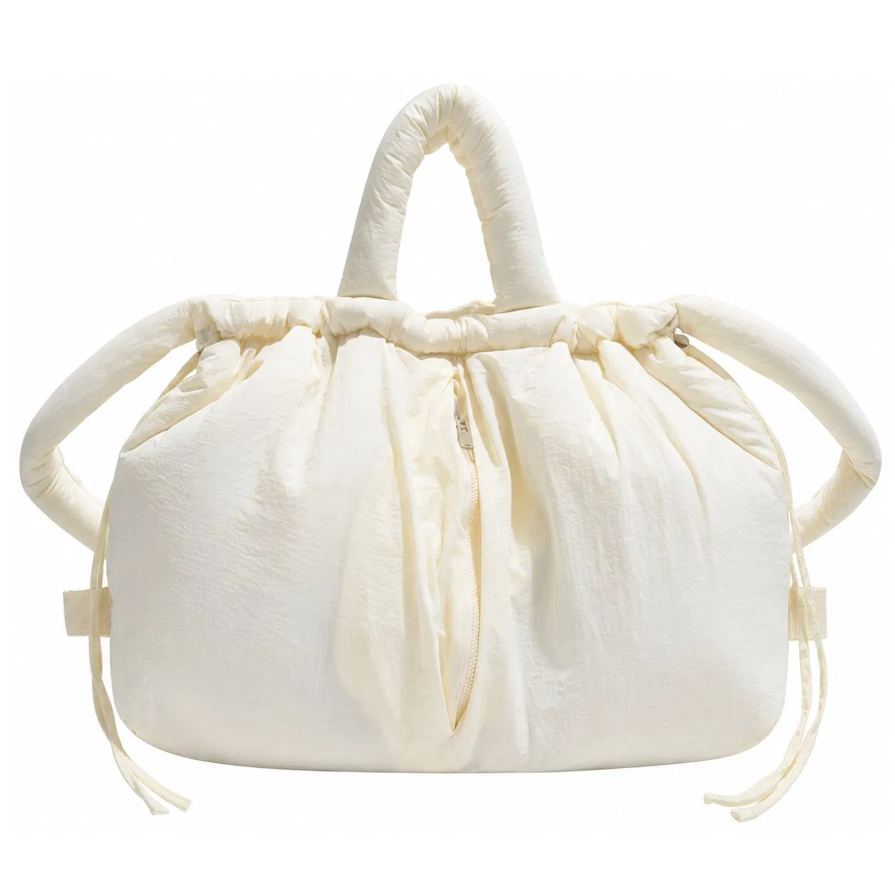 Puffy Polyester Tote Bag with Multiway Convertible Shoulder and Crossbody Carry
