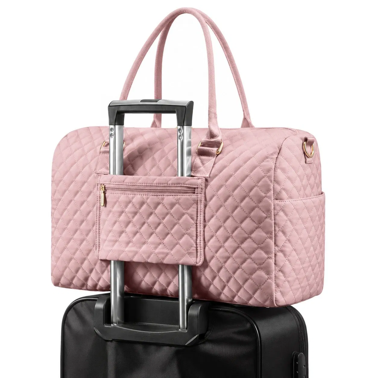 Large Capacity PU Diaper Tote Bag with Multiple Pockets for Mom Travel