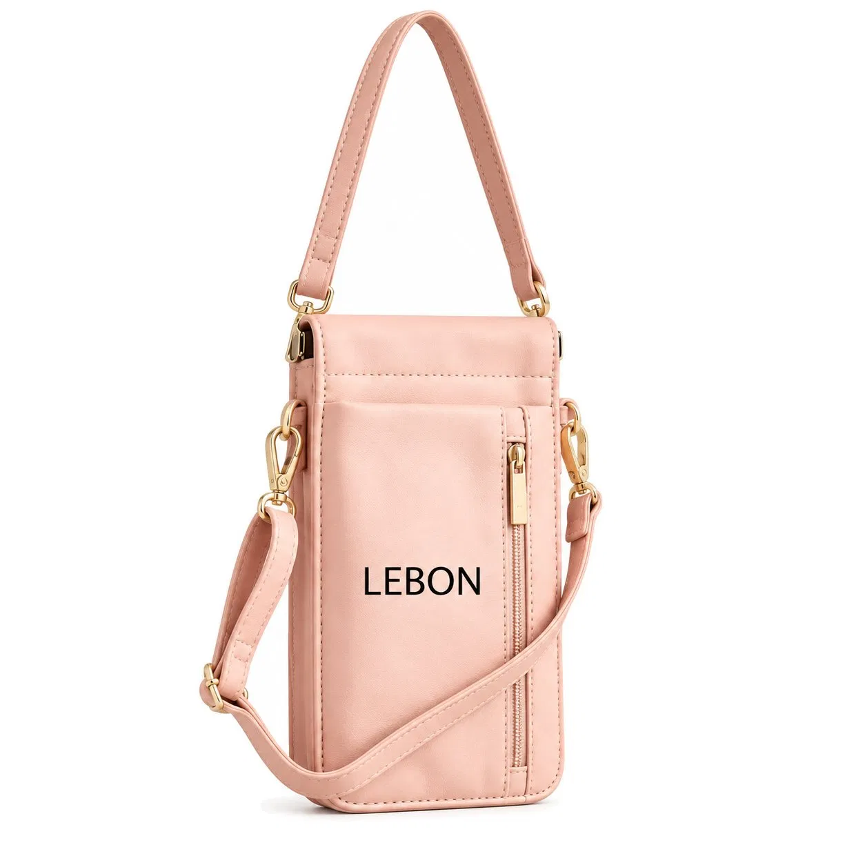 Nylon RFID Blocking Phone Crossbody Wallet with Card Slots and Detachable Neck Lanyard
