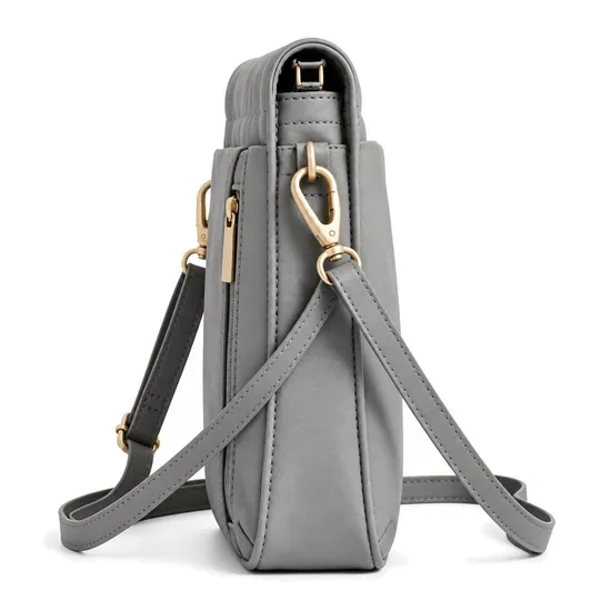 Nylon RFID Blocking Phone Crossbody Wallet with Card Slots and Detachable Neck Lanyard