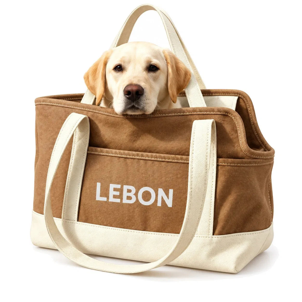 Canvas Pet Carrier Tote with Breathable Waterproof Design and Custom Logo