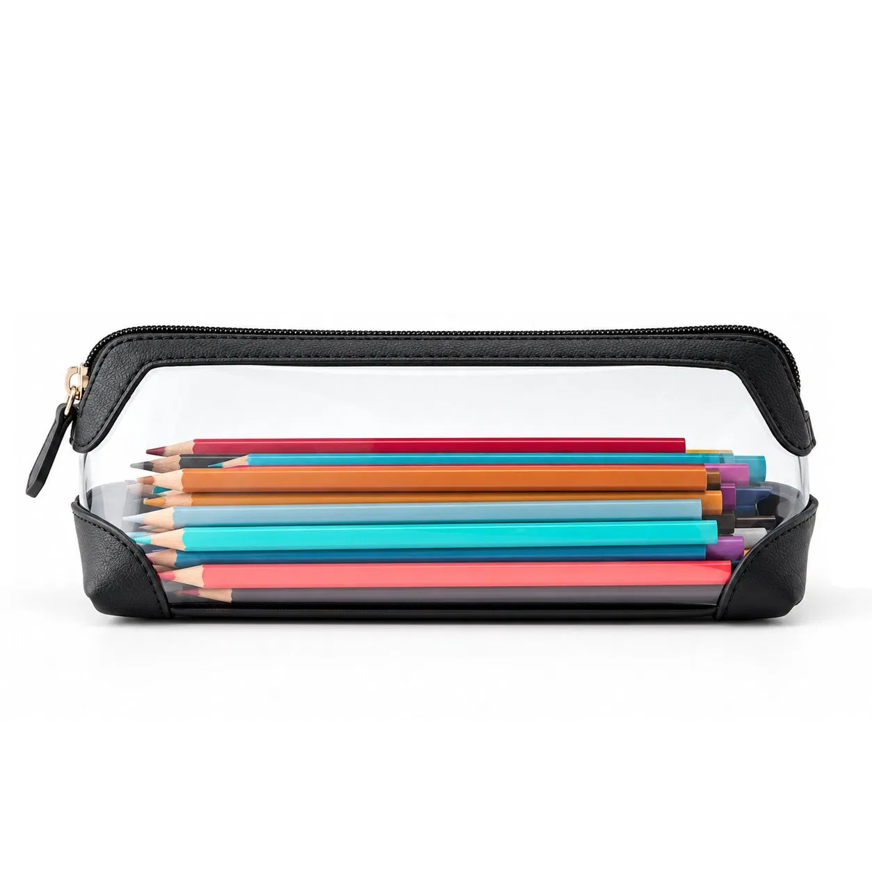 Clear Holographic TPU Cosmetic Bag with Custom Logo and Zipper